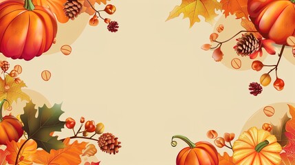 Fototapeta premium Thanksgiving Greeting Card Background Design Images, suitable for Thanksgiving greeting card creation, holiday greeting poster design, electronic invitation image matching, holiday promotion material 