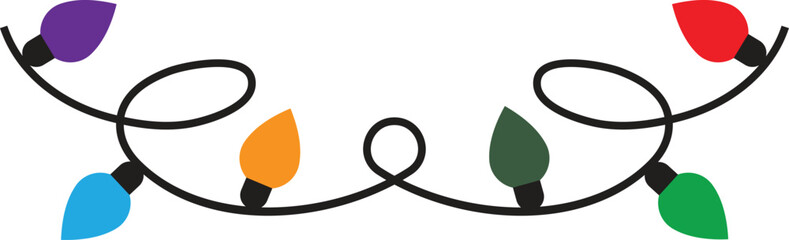 Christmas Light Seamless pattern on Blue Background.