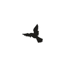 PrintFlying Bird Silhouette Vector | Black Bird SVG Design