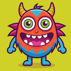 design logo vector icon illustration mascot character cartoon monster colorful