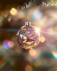 Christmas ornament silver festive decoration holiday seasonal winter celebration