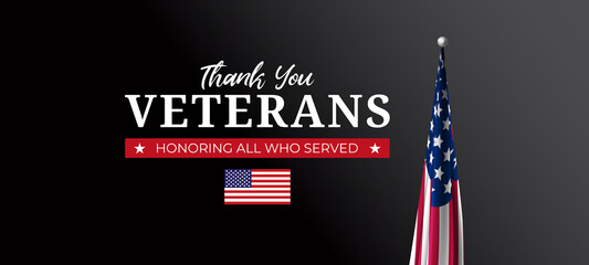 Veterans Day USA Flag Background