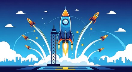 Rocket Launch into Space.