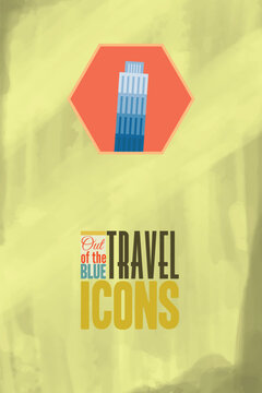 Vector illustration with travel and pissa tower