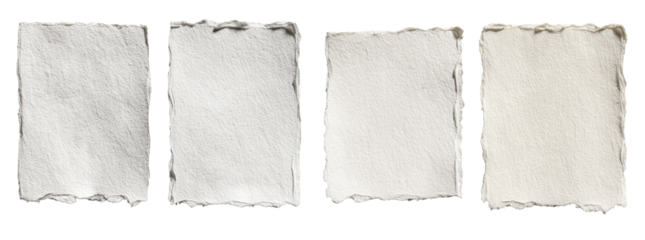 Four rectangular, textured, light gray shapes