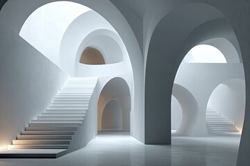 Obraz premium Abstract architecture background arched interior