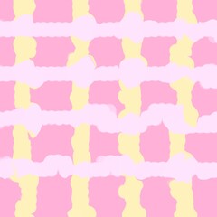 seamless pattern with pink hearts