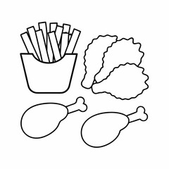 Crispy Snack Line Art Vector Design