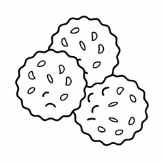 Crispy Snack Line Art Vector Design