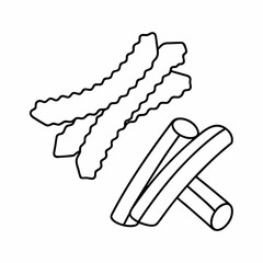 Crispy Snack Line Art Vector Design