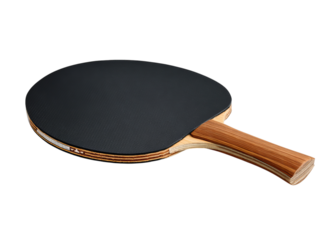 Table Tennis Paddle with Bamboo Handle on Black ping pong racket