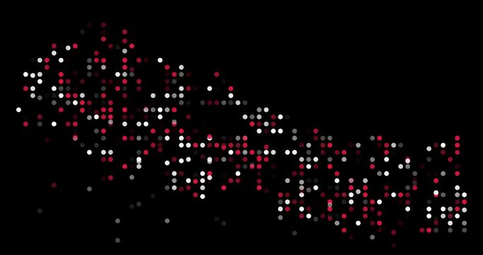 Surreal Circles Swarm to Form Nepali Generative Silhouette