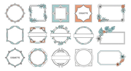 Ornate Frame Collection: A collection of exquisite frames, each a unique masterpiece of design, perfect for adding an elegant touch to your creative projects.
