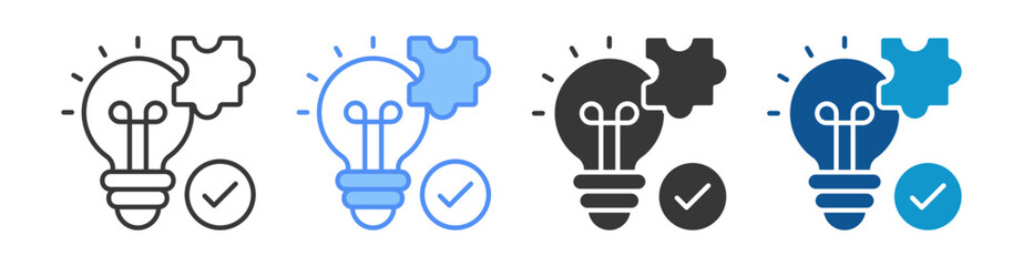 Problem Solving Icon Set Multiple Style Collection