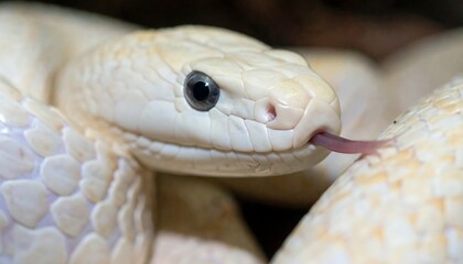Obraz premium Close-up of a pale snake