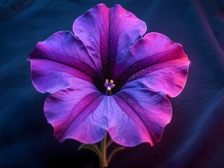 Naklejka premium purple flower on a black background