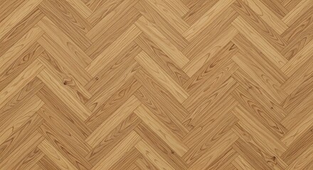 Fototapeta premium Connectivity closeup of a natural wood floor in herringbone pattern
