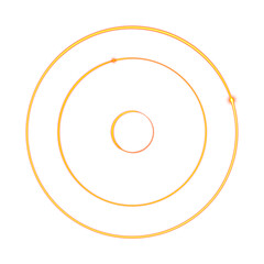 illustrations circle, sound wave, audio, neon hand drawn on transparent background.