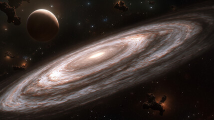 alien planet in space