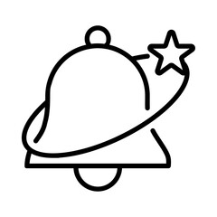 Celebration Notification Bell Icon with Shooting Star