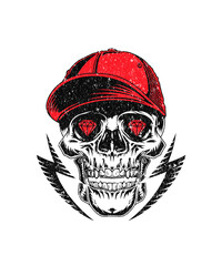 Skull Streetwear T Shirt Design
