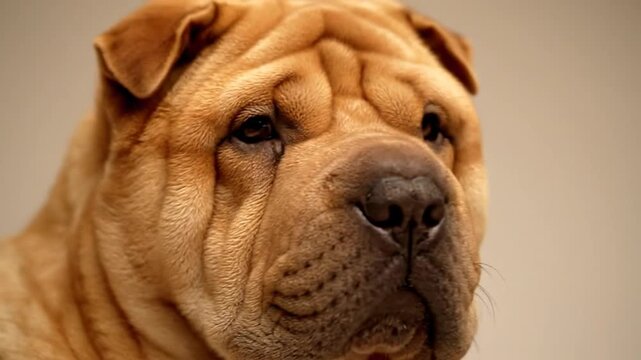Dog with a melancholic expression staring longingly with sad eyes, capturing the essence of canine emotion and heartbreak