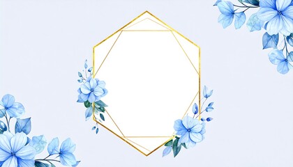 Light blue floral frame
