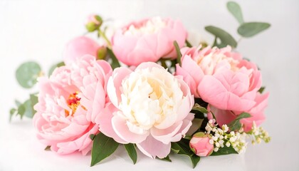 Delicate pink peonies