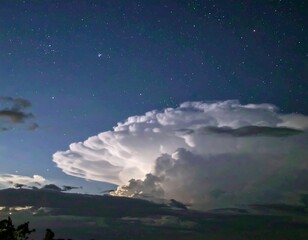Night sky with dramatic clouds