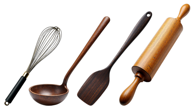 Professional Cooking Utensils – Wooden and Silicone Kitchen Tools for Culinary Blogs and Recipe Websites