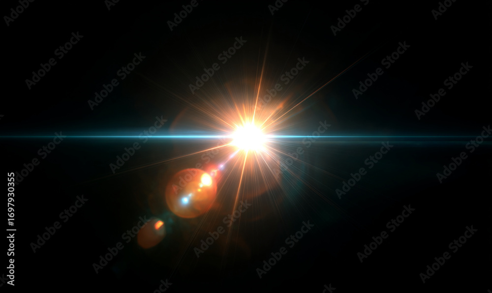 Wall mural soft overlay of light rays with gentle flare and smooth transitions. adds warmth and realism to imag