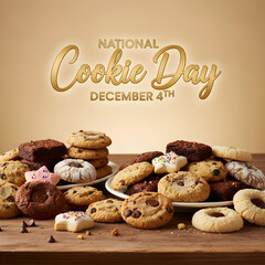 Celebrating national cookie day with a variety of delicious cookies on december 4th