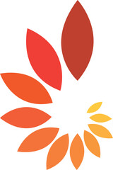 Fototapeta premium Floral Petal Circle Logo Template Modern Icon Creative Vector Design