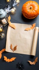 Halloween craft paper scroll