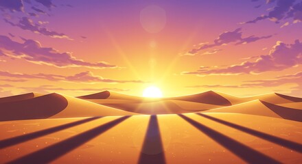 Desert's Embrace: Golden Hour