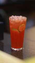 Berry tea made from strawberries and mulberries