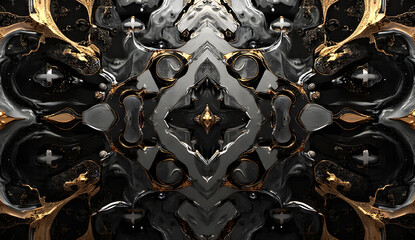 Geometric Marble Digital Pattern