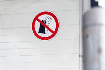 This is a Safety Sign that warns against any hand contact with certain equipment and zones