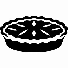 Delicious Pie Silhouette Vector Design
