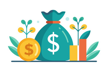 money bag with money