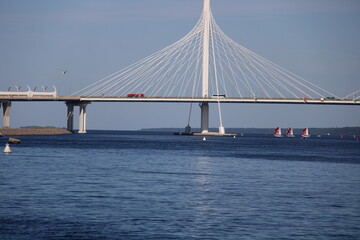 yacht bridge st. petersburg view from the water