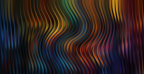 Abstract background with wavy lines in dark and vibrant colors
