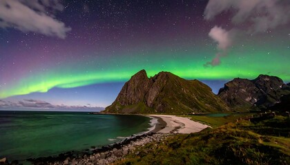 Northern Lights over Coastal Mountain