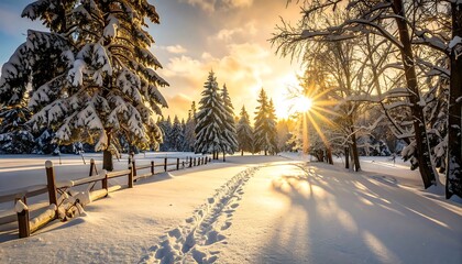 Winter wonderland sunrise