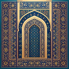 Ornate archway design with intricate floral patterns