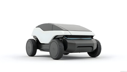 Ecology A solar panel cleaning robot, isolated on a white background, perfect for green technology branding, renewable energy visuals (1)