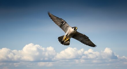Obraz premium Bird Flying in Blue Sky 