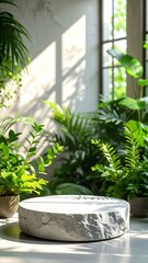Modern plant display podium