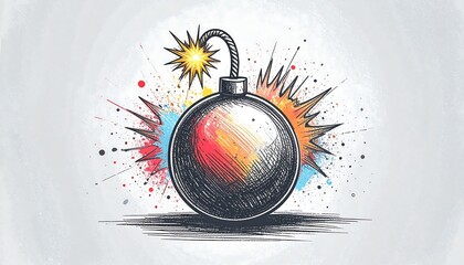 Exploding bomb graphic