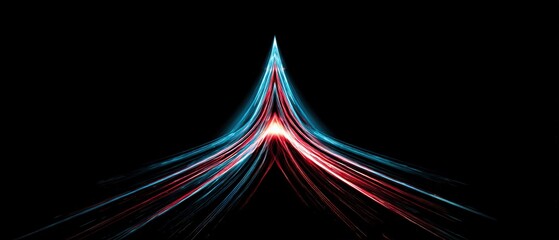 Vibrant Light Streaks and Laser Effects Creating Dynamic Abstract Pattern in Neon Colors on Black Background